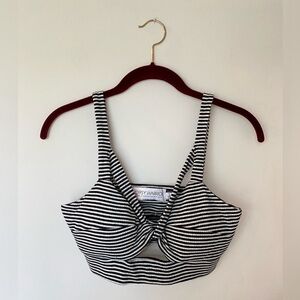 Gypsy Warrior Monochrome Striped Twist Front Top